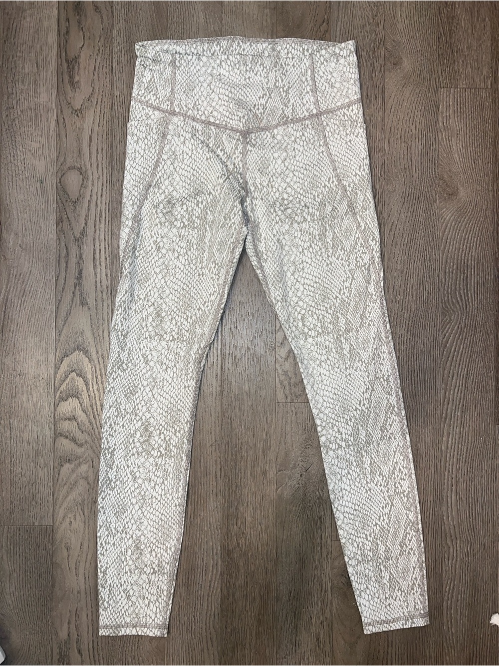 all in motion White Snakeprint High-Waisted Workout Leggings With Pockets